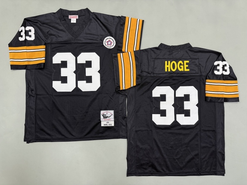 Men 2025 Pittsburgh Steelers #33 Hoge black Throwback Limited NFL Jersey style 003